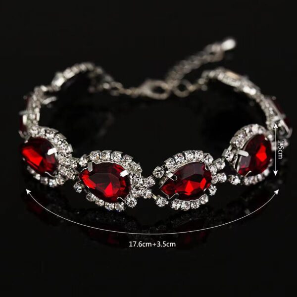 Red crystal rhinestone bracelet - the perfect symbol of happiness and love