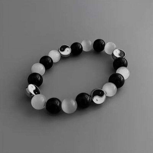 Tai Chi Yin-Yang Energy bracelet -- Black and white balance, purify the soul, help family career happiness - Image 2