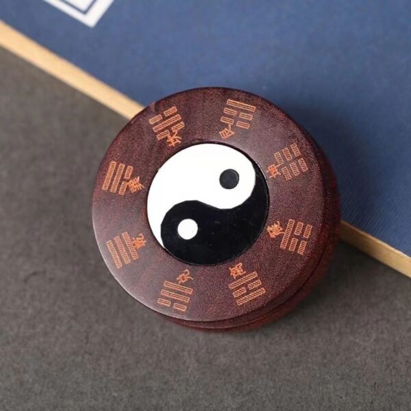 Rosewood bagua finger spinning top toy -- Wealth balance energy, calm and stabilize emotions