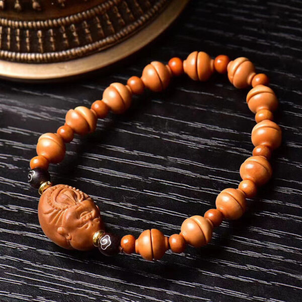 Natural olive core Buddha beads bracelet -- Increase wisdom, enhance energy, and contribute to academic success - Image 3