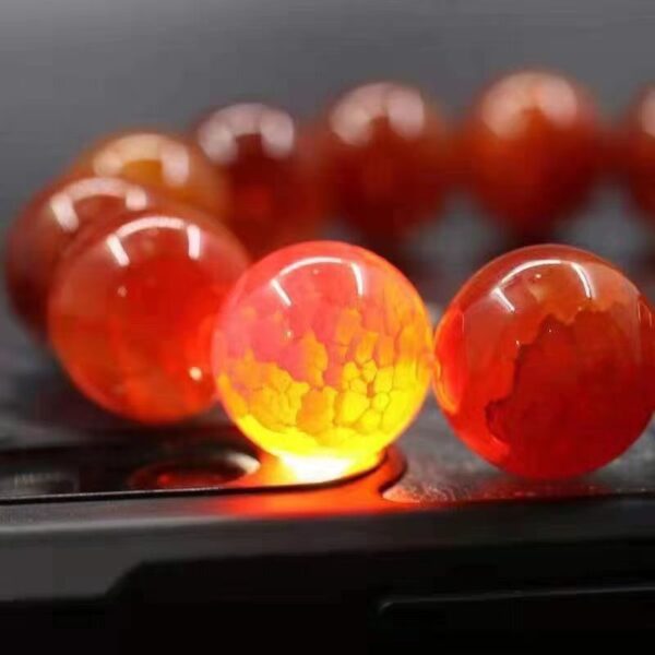 Dragon scale Phoenix Blood agate bracelet - the choice of eternal happiness and good luck