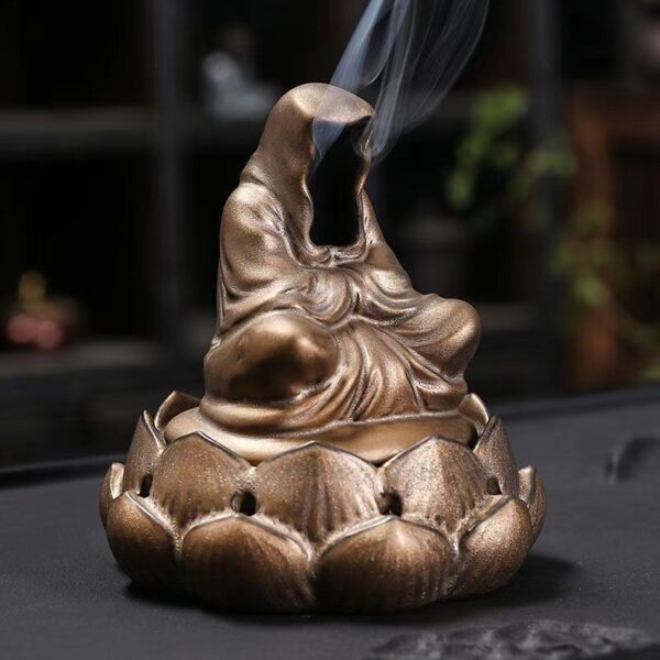 Zen phase-free ceramic incense burner -- Good fortune, evil spirits, family harmony