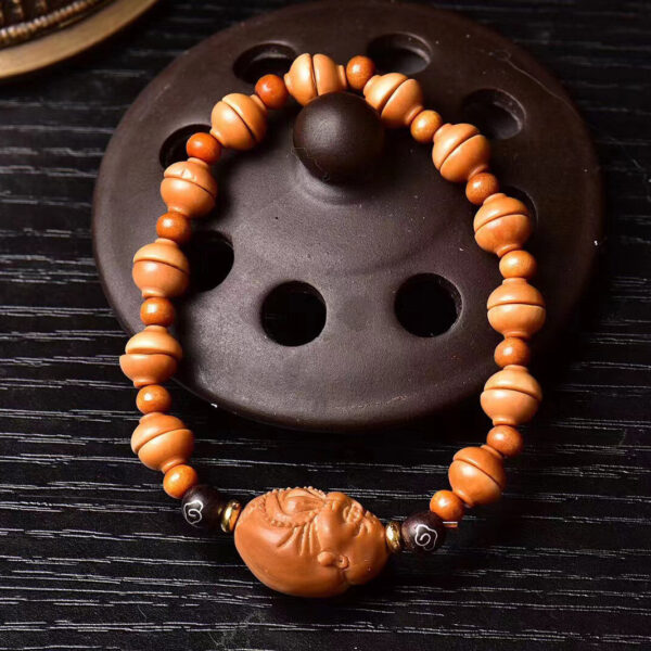 Natural olive core Buddha beads bracelet -- Increase wisdom, enhance energy, and contribute to academic success