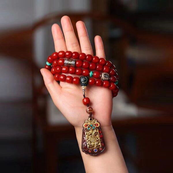 South Red Bodhi Buddha Beads 108 bracelets - Tangka flesh-filled Buddha beads lovers safe and healthy purification of the perfect choice - Image 4