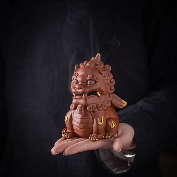 The ceramic pixiu incense burner aromatherapy decoration -- Stabilize mood, purify mind, fresh and natural health - Image 3