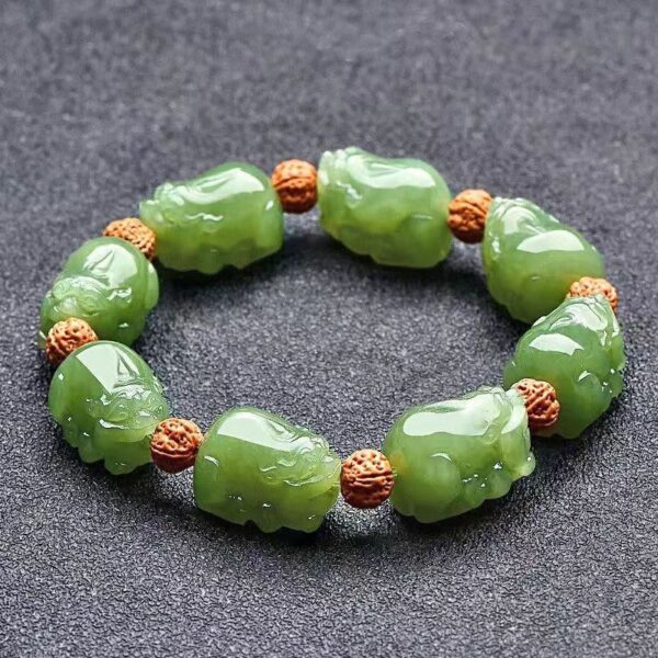 Hetian jade brave men's bracelet -- Good fortune, good career, good fortune - Image 3