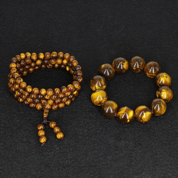 Gold wire sea willow 108 Buddhist beads Rosary string purify the soul at ease to stabilize emotions