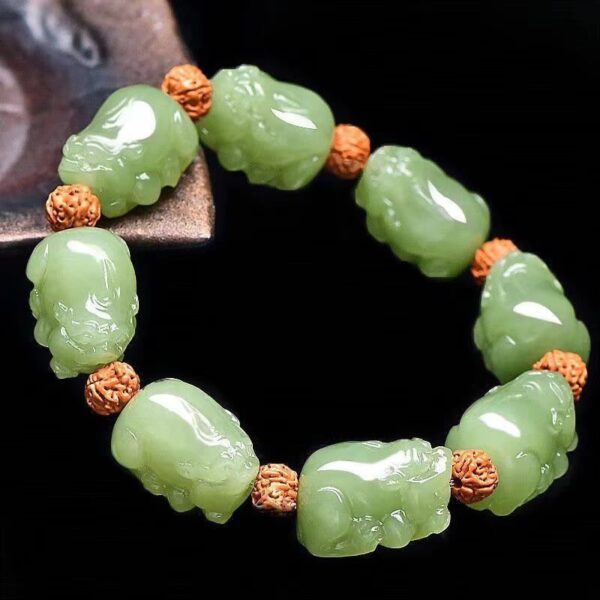 Hetian jade brave men's bracelet -- Good fortune, good career, good fortune - Image 2