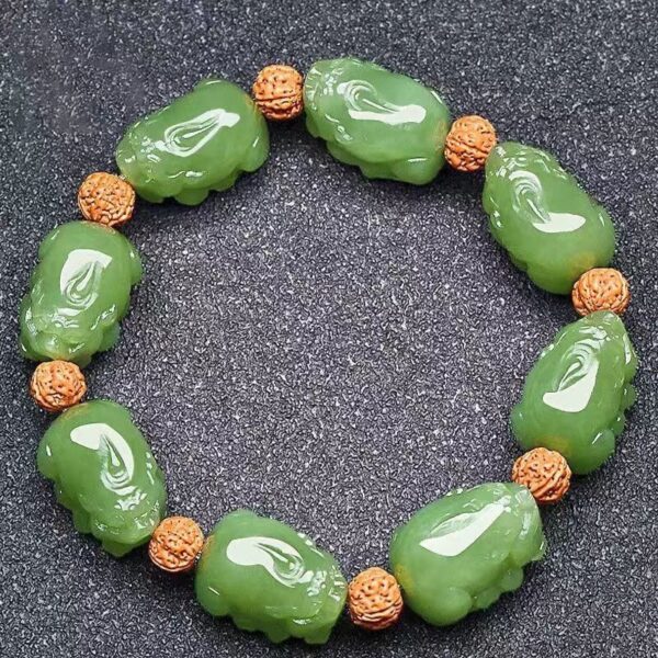 Hetian jade brave men's bracelet -- Good fortune, good career, good fortune - Image 4