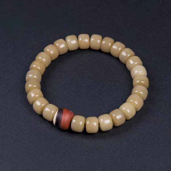 Natural navy blue bodhi root bucket bead bracelet - Tianmu-Bodhi single circle design, Zen lucky, help purify the mind and improve health - Image 3