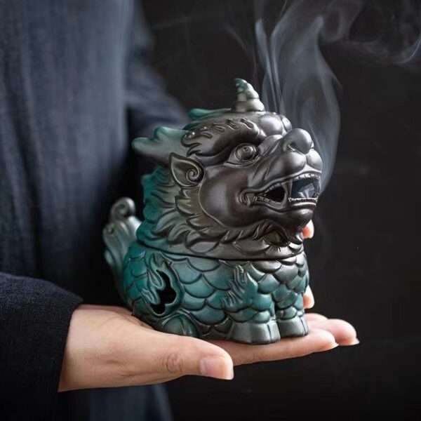 Manual aromatherapy incense burner - Kirin and turtle incense burner -- Prosperous career, family blessing, to help you improve your fortune - Image 5