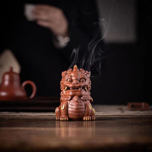 The ceramic pixiu incense burner aromatherapy decoration -- Stabilize mood, purify mind, fresh and natural health - Image 5