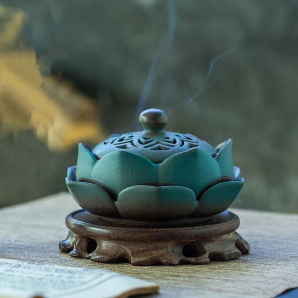 Kiln change lotus incense burner -- Purify the soul, health protection, natural and fresh - Image 3