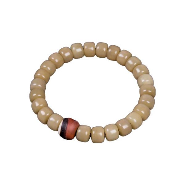 Natural navy blue bodhi root bucket bead bracelet - Tianmu-Bodhi single circle design, Zen lucky, help purify the mind and improve health