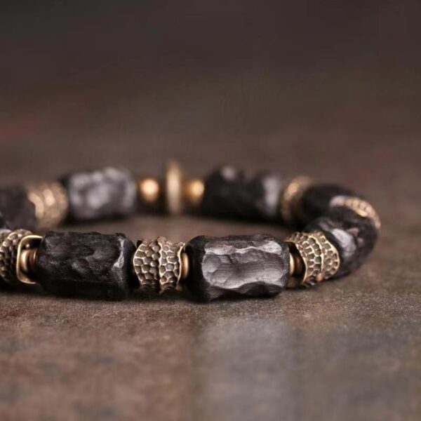 Vintage handmade Ebony bracelet - a spiritual ornament that absorbs healthy energy and guards peace - Image 4