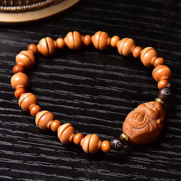 Natural olive core Buddha beads bracelet -- Increase wisdom, enhance energy, and contribute to academic success - Image 4