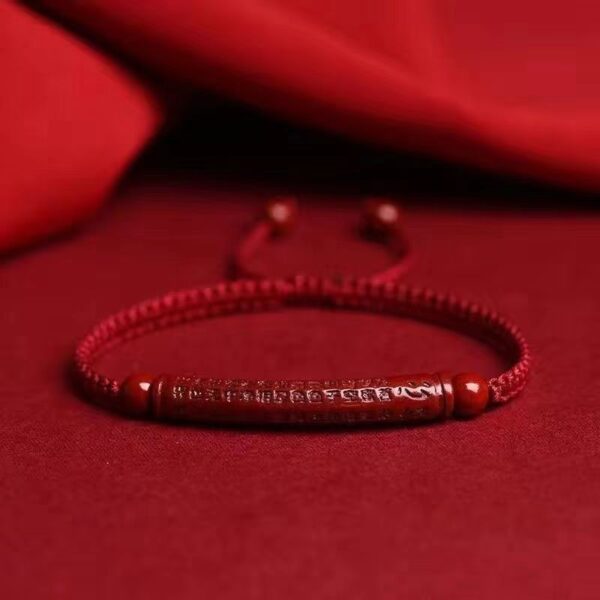 Cinnabar raw ore purple gold sand bracelet - Good luck in this year to ward off evil