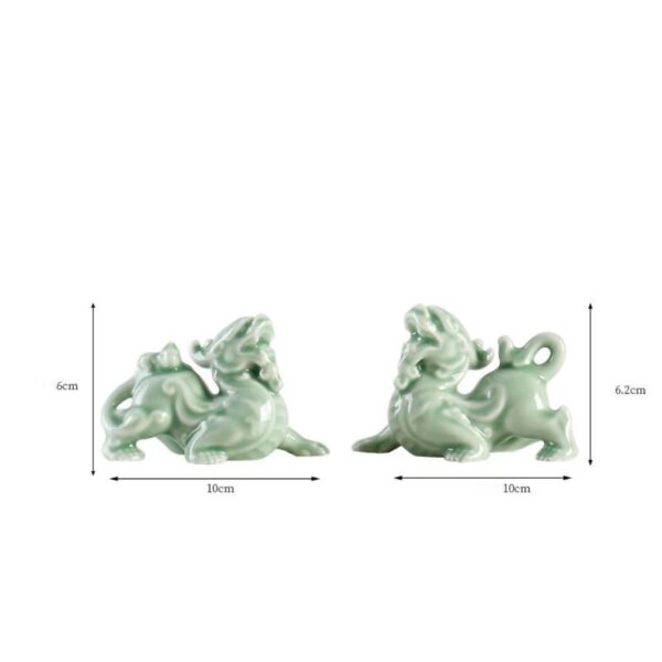 Celadon Zhaocai Jucai town house pixiu ornaments -- Gather wealth, protect home and protect wealth - Image 3