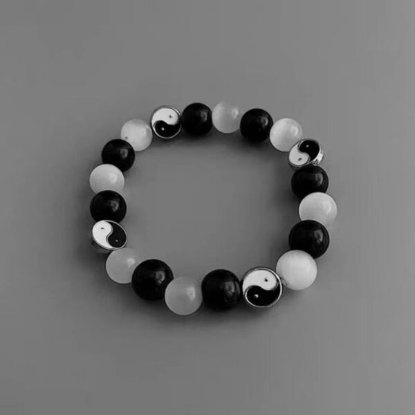 Tai Chi Yin-Yang Energy bracelet -- Black and white balance, purify the soul, help family career happiness - Image 5