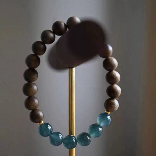 Jadeite and Dongtu Incense Bracelet - Stabilizes emotions, cleanses the mind, and promotes business - Image 5