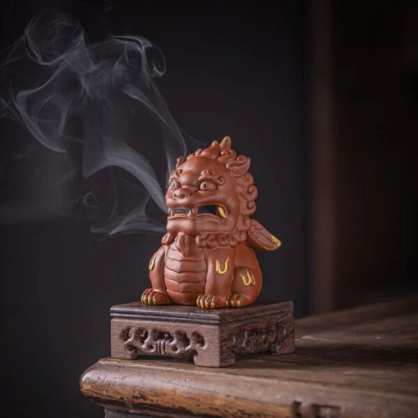 The ceramic pixiu incense burner aromatherapy decoration -- Stabilize mood, purify mind, fresh and natural health - Image 2