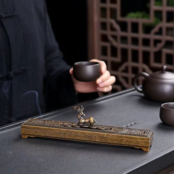 Ruyi rectangular incense burner -- Stabilize your mood, calm your mind, purify your mind, and help you to be healthy - Image 2