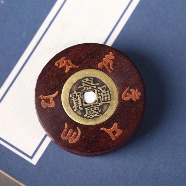 Rosewood bagua finger spinning top toy -- Wealth balance energy, calm and stabilize emotions - Image 3