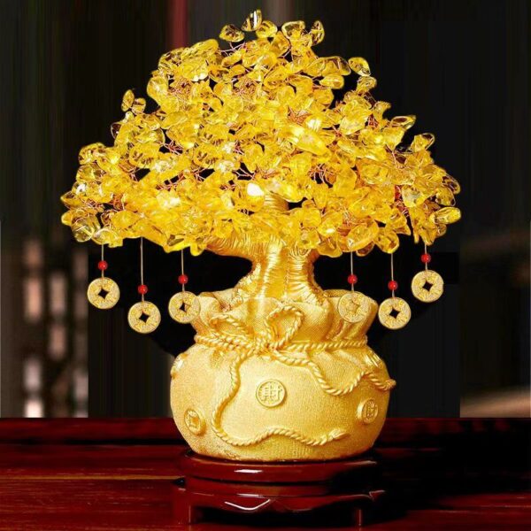 Topaz money more money tree - money tree porch, living room, wine cabinet fortune decoration, Wang Caiju treasure, fortune rolling - Image 4