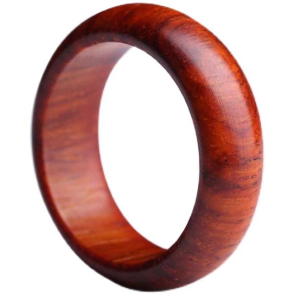 Rosewood handmade ring - male and female couples court style wooden ring, good health and good luck - Image 6