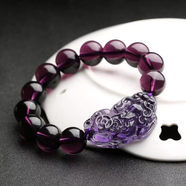 Amethyst bracelet -- Keep wealth and accumulate wealth, prosperity of wealth to help career, family success and happiness - Image 3