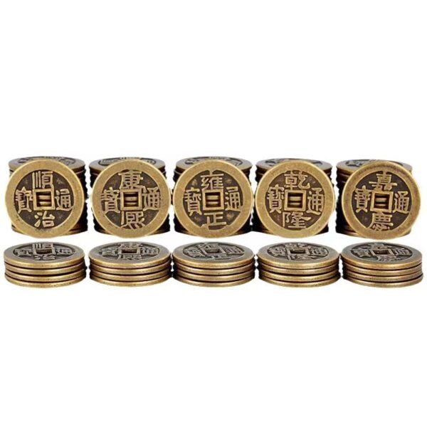 Inviting wealth and warding off evil spirits Five Imperial Coins - ancient copper coins, increase wealth and fortune, protect the family home, pray for good fortune - Image 8