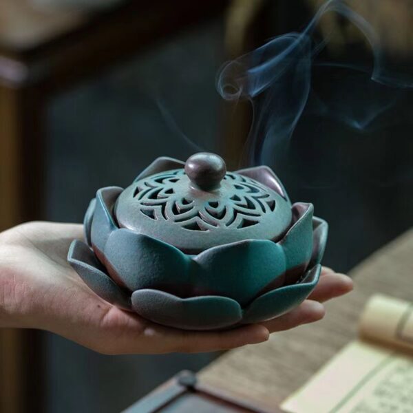 Kiln change lotus incense burner -- Purify the soul, health protection, natural and fresh - Image 4