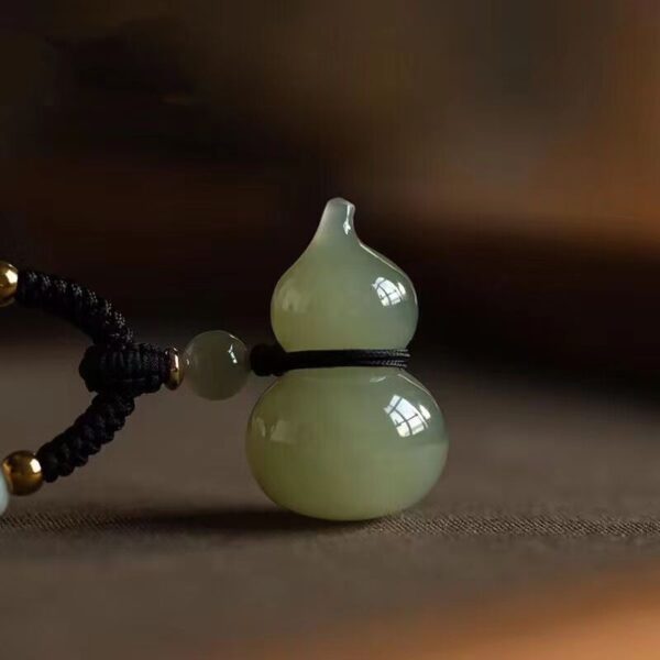 Natural Hetian Jade Fortune, Luck, Happiness & Good Luck Pendant Necklace - Attracts wealth and brings happiness and good luck. - Image 4