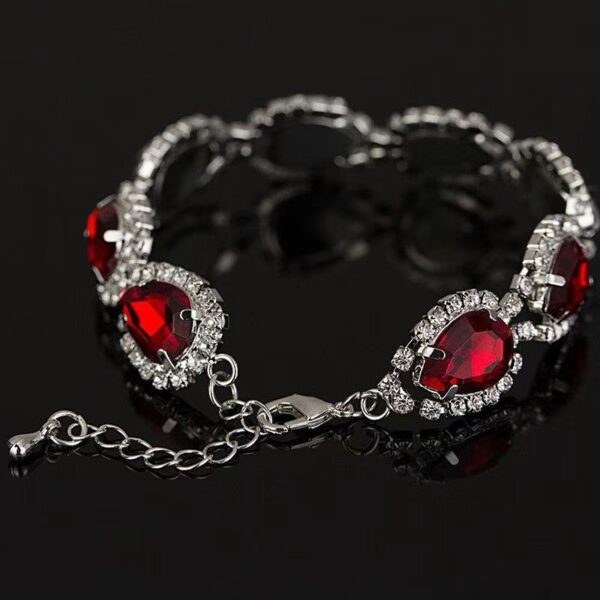 Red crystal rhinestone bracelet - the perfect symbol of happiness and love - Image 5