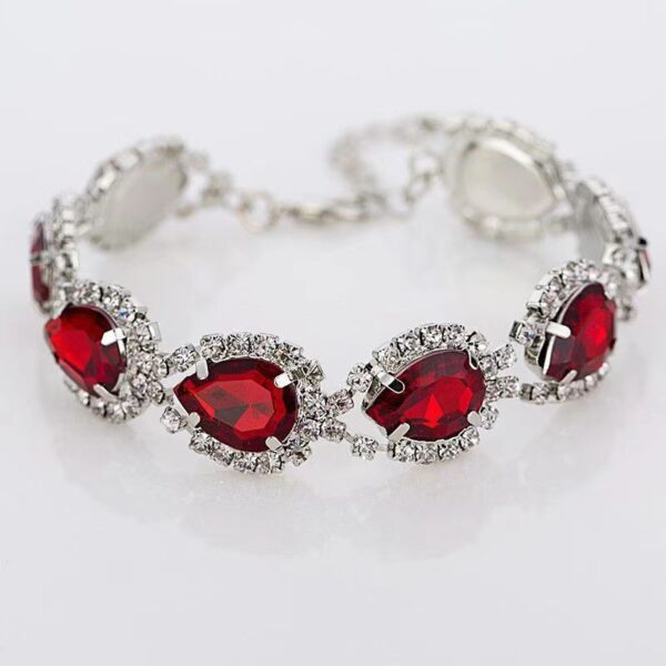 Red crystal rhinestone bracelet - the perfect symbol of happiness and love - Image 6