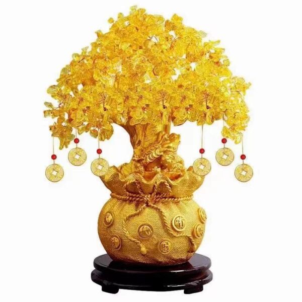 Topaz money more money tree - money tree porch, living room, wine cabinet fortune decoration, Wang Caiju treasure, fortune rolling