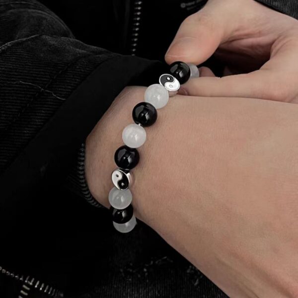 Tai Chi Yin-Yang Energy bracelet -- Black and white balance, purify the soul, help family career happiness - Image 4