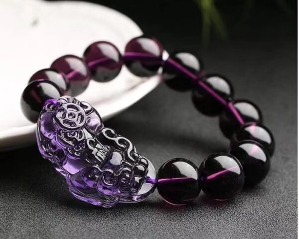 Amethyst bracelet -- Keep wealth and accumulate wealth, prosperity of wealth to help career, family success and happiness - Image 5