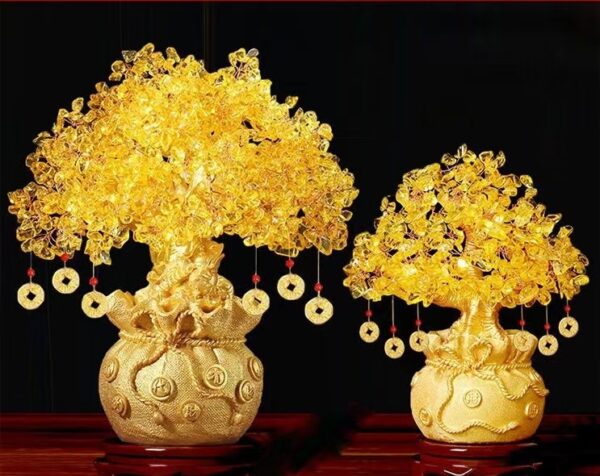 Topaz money more money tree - money tree porch, living room, wine cabinet fortune decoration, Wang Caiju treasure, fortune rolling - Image 2