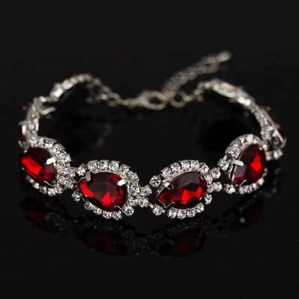 Red crystal rhinestone bracelet - the perfect symbol of happiness and love - Image 2