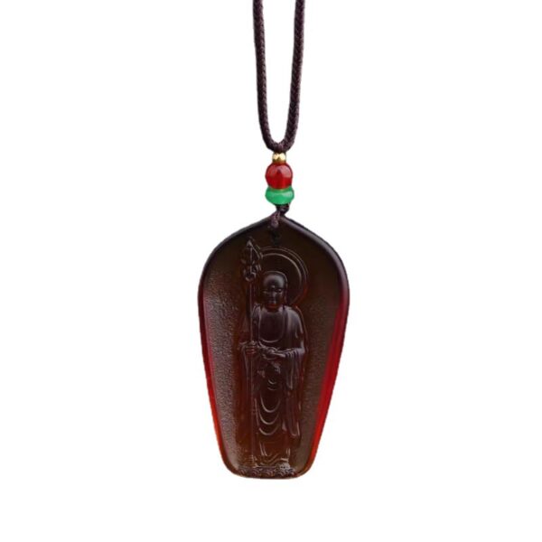 Pendant of ancient glazed Buddha statue in Pomen Temple -- Inheritance of the ancient law, purification of the soul, protection of peace and good fortune - Image 4