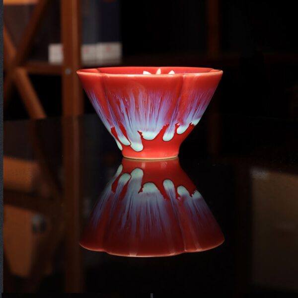 Obsidian jian zhan petal Kung Fu cup - the spiritual master cup of love and happiness - Image 3