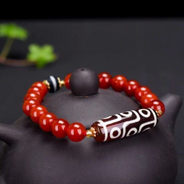 Natural red agate Beads Bracelet - Spiritual guardian of balanced energy and happiness - Image 3