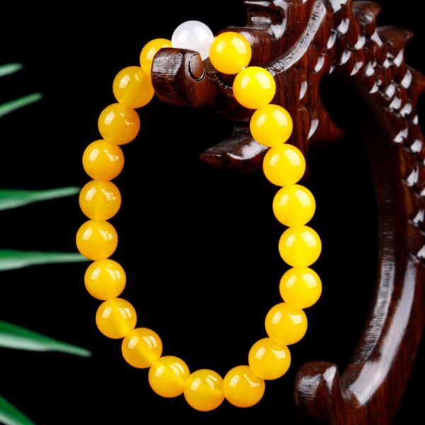 Natural yellow agate bracelet - Amulet for wealth and prosperity - Image 3