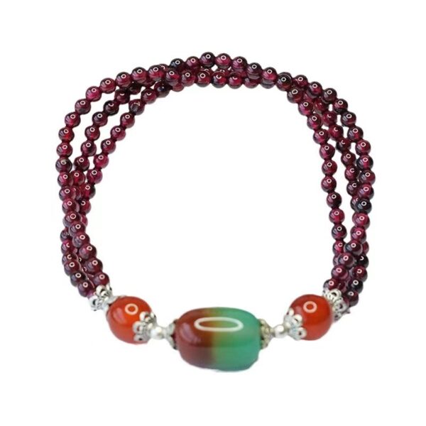 Natural garnet agate Bracelet - a protective treasure that purifies the mind and promotes energy circulation - Image 6