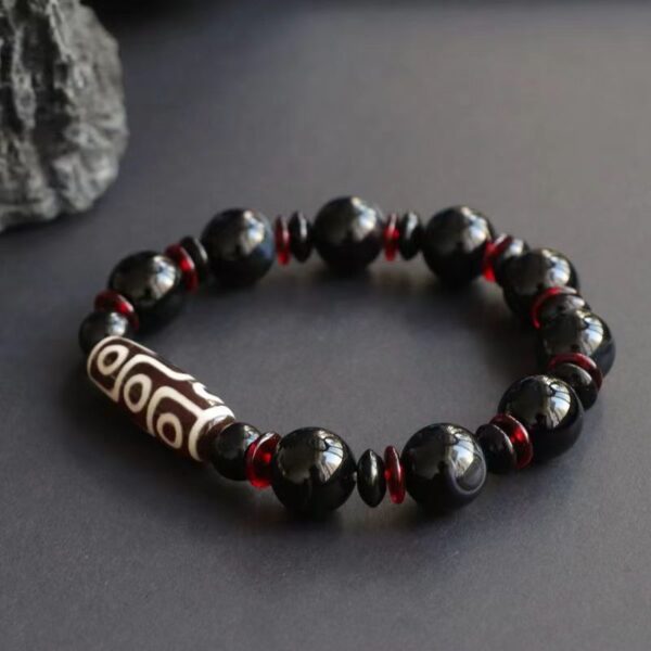 Natural black agate bracelet - Spiritual companion for purifying the mind and enhancing wisdom - Image 3