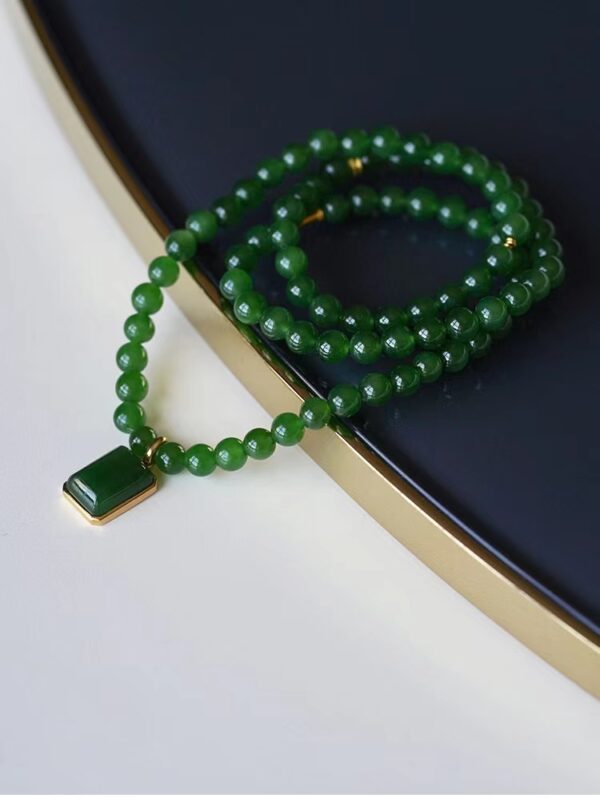 Jade multi-loop bracelet - the source of energy for purifying the mind and stabilizing emotions