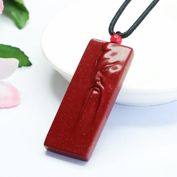 Natural cinnabar Guan Gong Pendant - ward off evil protection and career vigorous guardian - Image 3