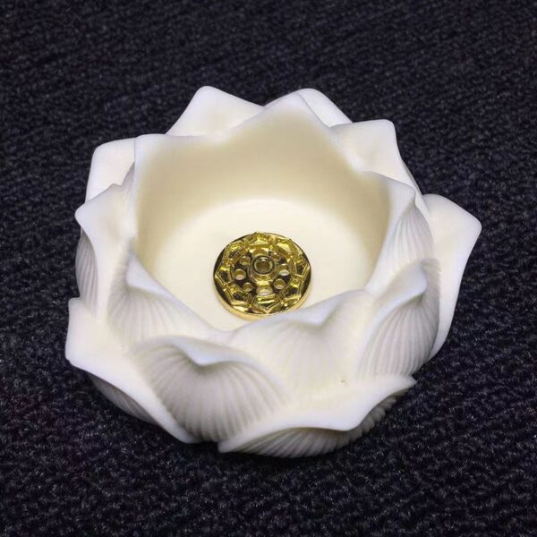 Nature carved lotus with incense bodhi pendant - symbol of soul purification and peace - Image 2