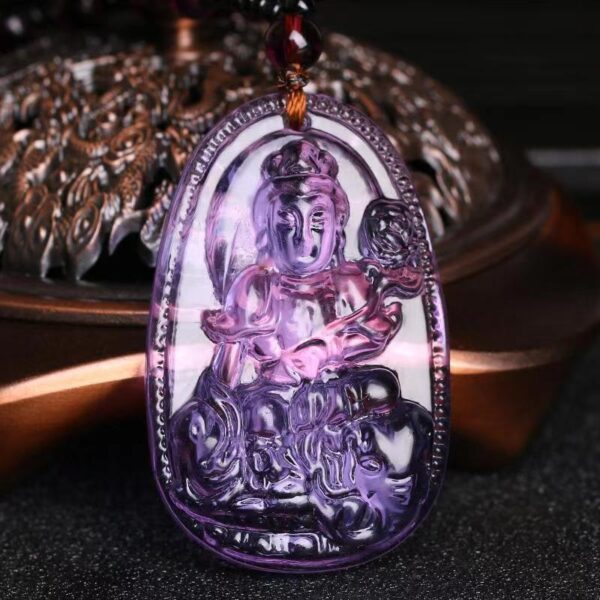 Amethyst Peace Amulet Pendant - An energy guardian of love and wisdom - Image 5